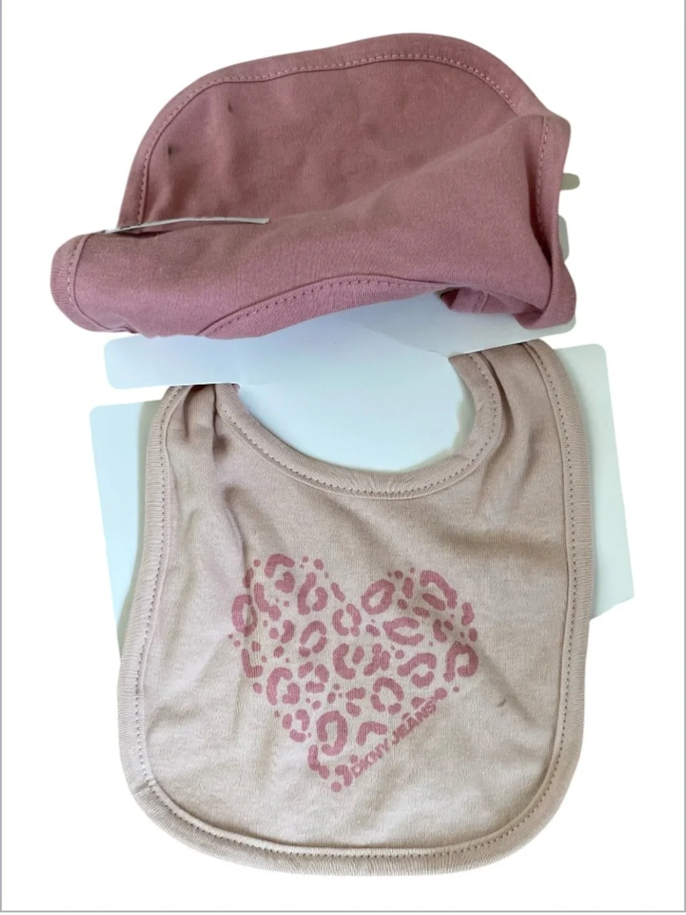 DKNY Pink Two-Pack Baby Bibs  NWT